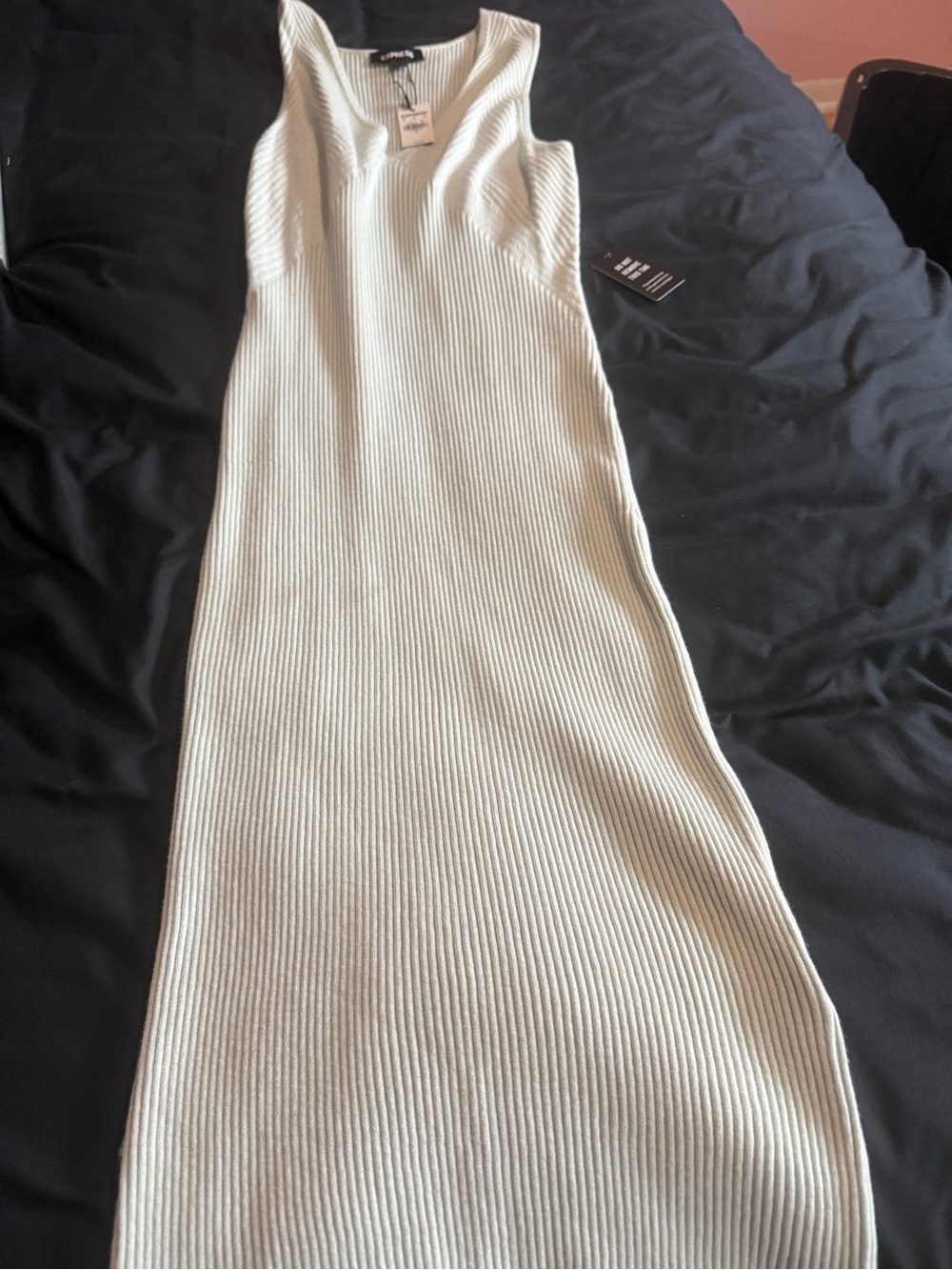Express Ribbed Bodycon Midi Dress in Light mint